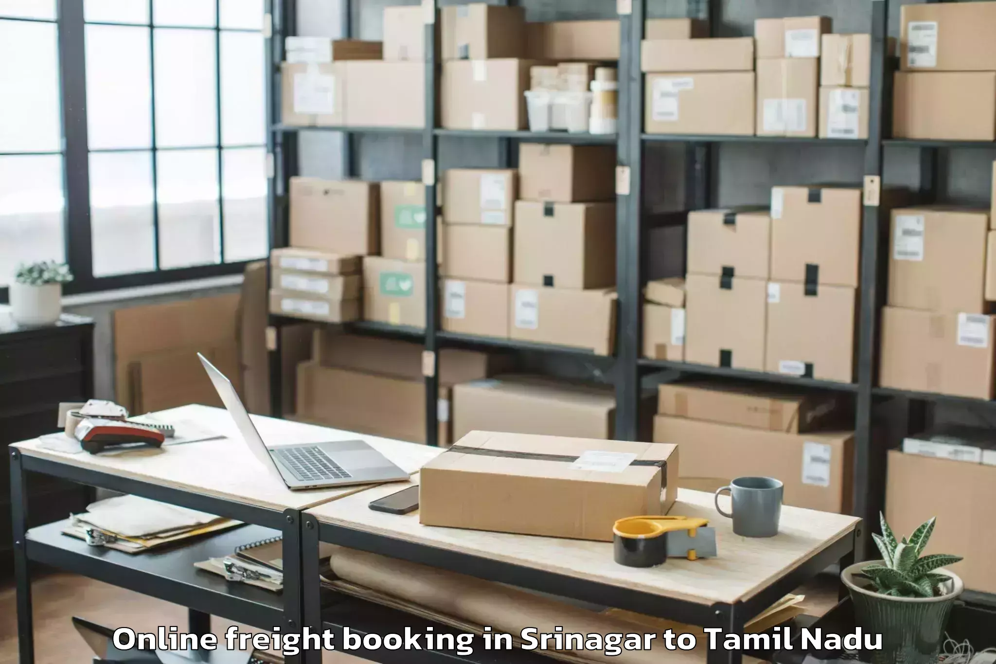 Book Srinagar to Vedaraniyam Online Freight Booking